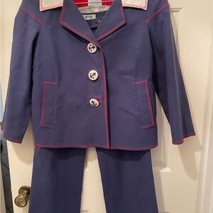 COPY - Rare Vintage Moschino Women’s Suit- Small- Red,white & Blue- Sailor/Ragg…